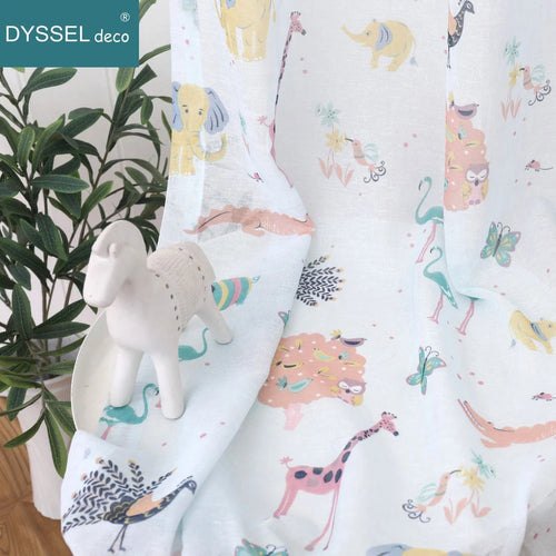 Rideau chambre enfant tulle animaux style européen