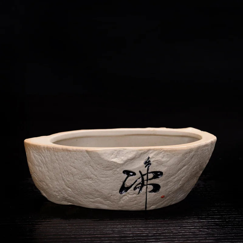 pot de fleurs rétro en grès pour plantes hydroponiques créatif - vue 10 sur 13