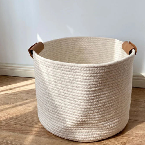 panier de rangement en corde pour jouets et linge bébé - vue 5 sur 10