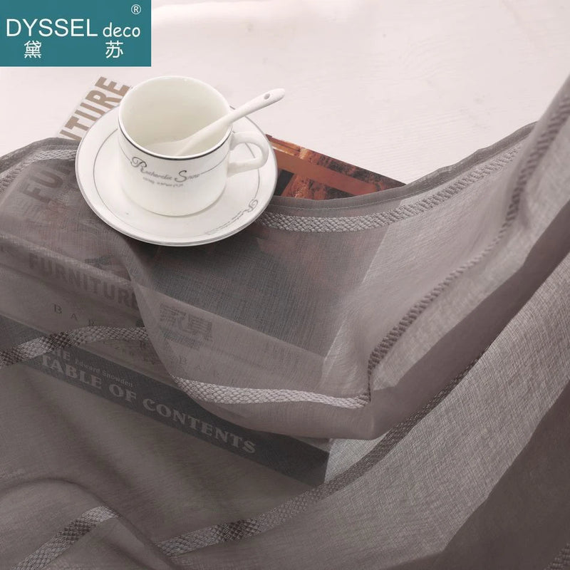 Rideau rayures style européen transparent salon chambre maison