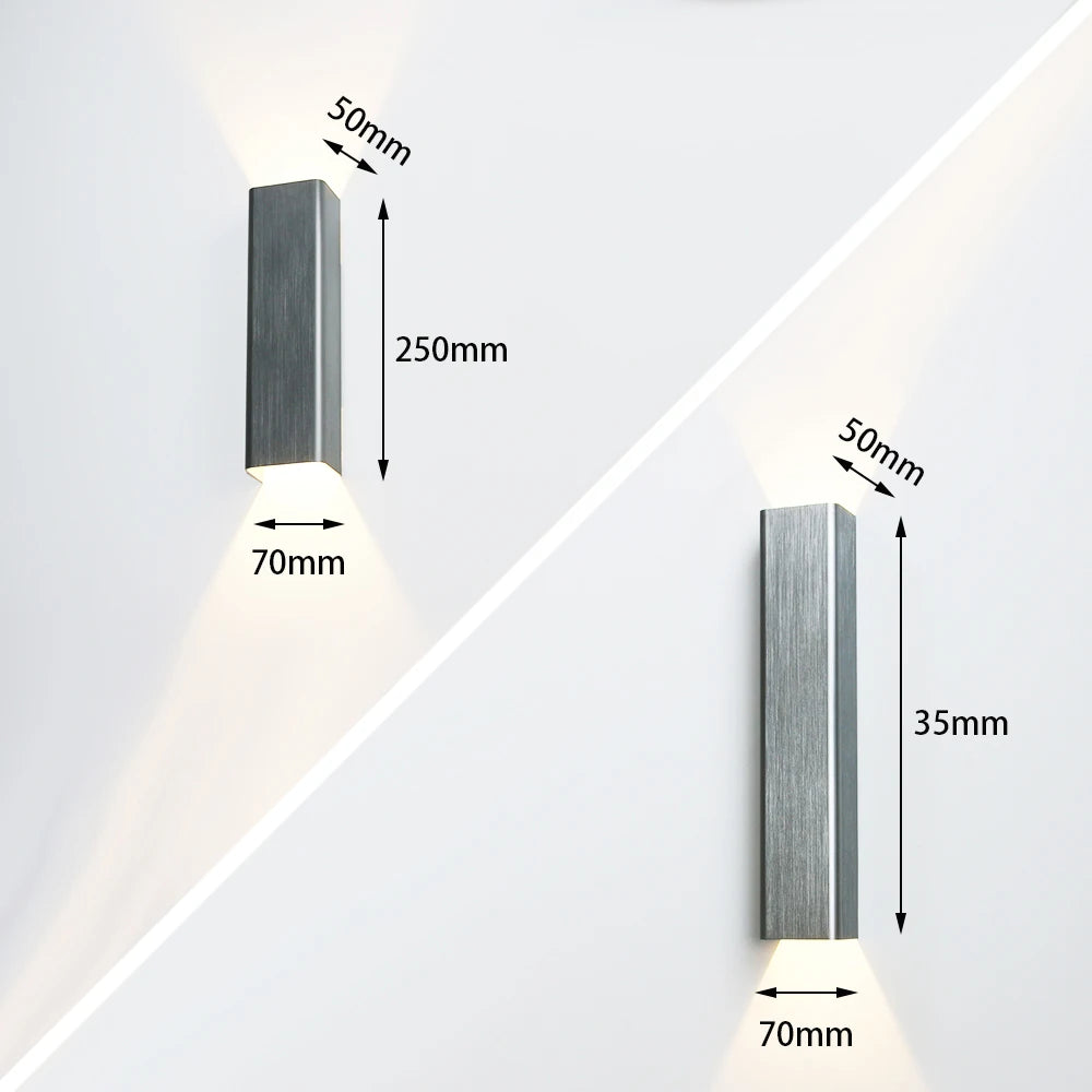 12W 18W LED applique intérieure moderne en aluminium éclairage à la maison appliques chambre salon allée couloir décoration applique murale LED lumière - vue 5 sur 14