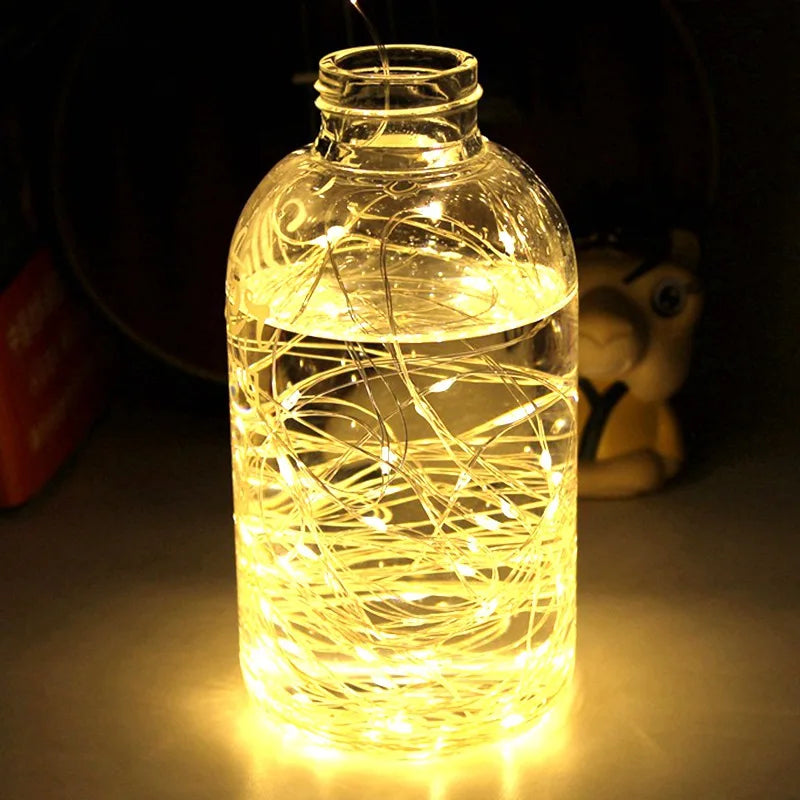 guirlande lumineuse led télécommandée fil de cuivre décorative étanche