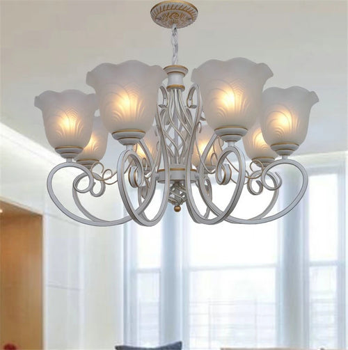 lustre vintage en fer forgé style européen éclairage rétro - vue 2 sur 6