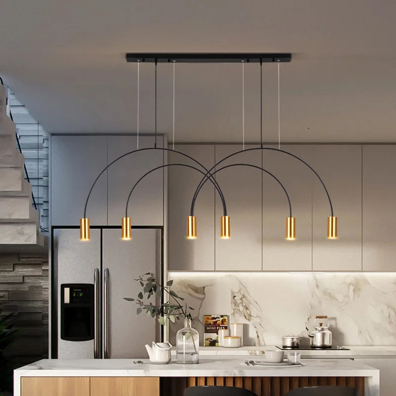 suspension moderne à trois têtes design créatif et élégant - vue 4 sur 27