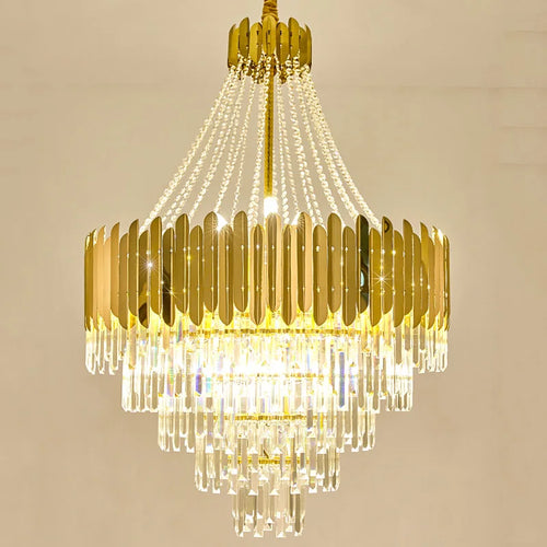 suspension moderne en cristal pour espaces contemporains élégants - vue 5 sur 11