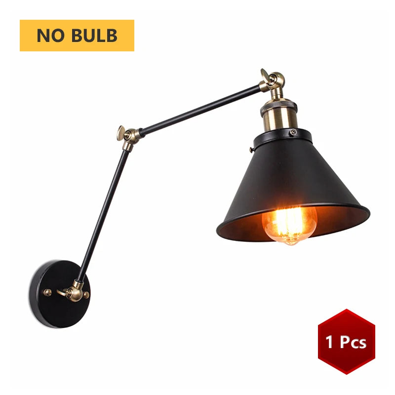 applique murale vintage industrielle led réglable décorative d'intérieur rétro