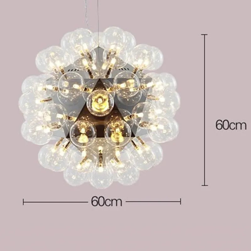 suspension boule nordique en verre design moderne pour décoration intérieure - vue 6 sur 8