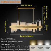 lustre de luxe en cuivre led créatif postmoderne nordique