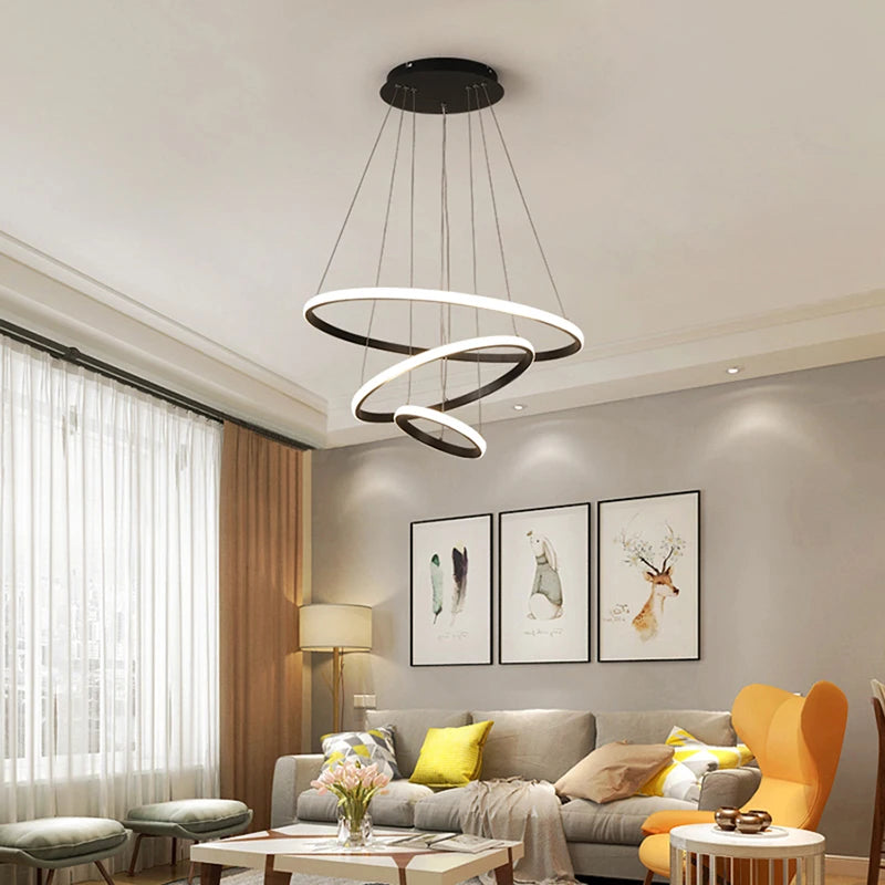lustre moderne en aluminium pour bar et salle à manger - vue 6 sur 6
