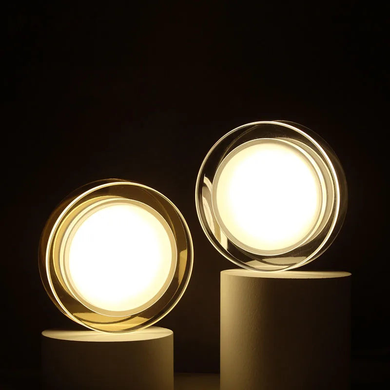 plafonnier encastré en cristal style luxueux pour éclairage LED - vue 5 sur 5