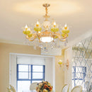 lustre en cristal européen éclairage de luxe pour décoration intérieur
