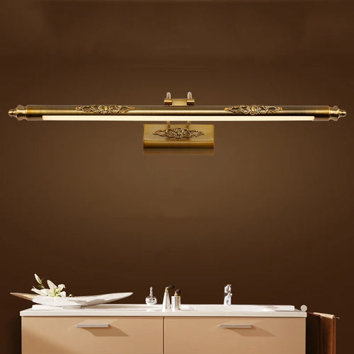 lampe miroir led europe sculptée bronze rétro éclairage photo rockable