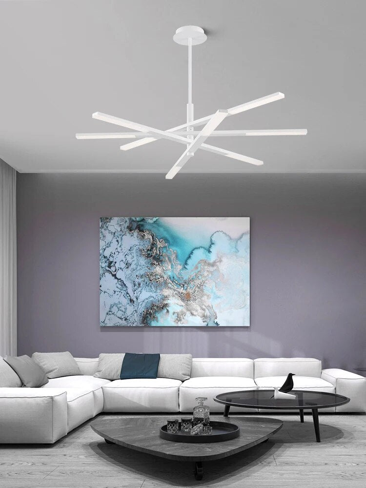 Lustre salle à manger rotatif simple luxe - vue 5 sur 14