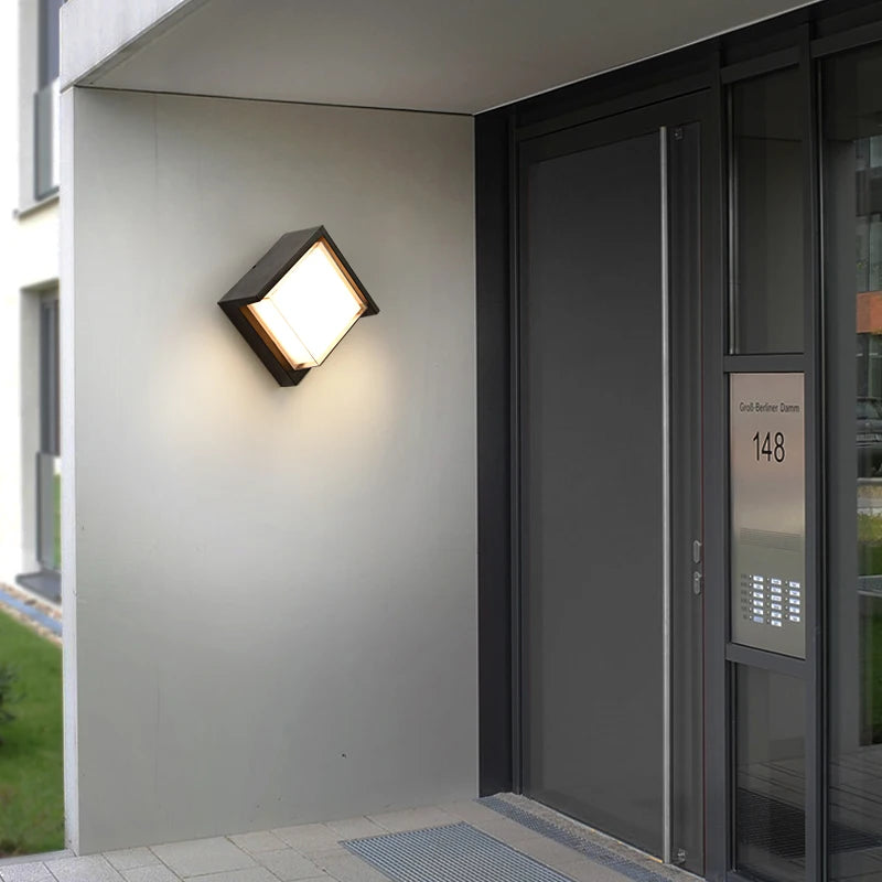 Éclairage mural extérieur moderne étanche IP54 porche balcon terrasse lampe applique jardin en aluminium décor à la maison applique murale lampe - vue 7 sur 10