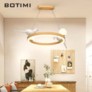 lustre led rond avec oiseaux pour style postmoderne