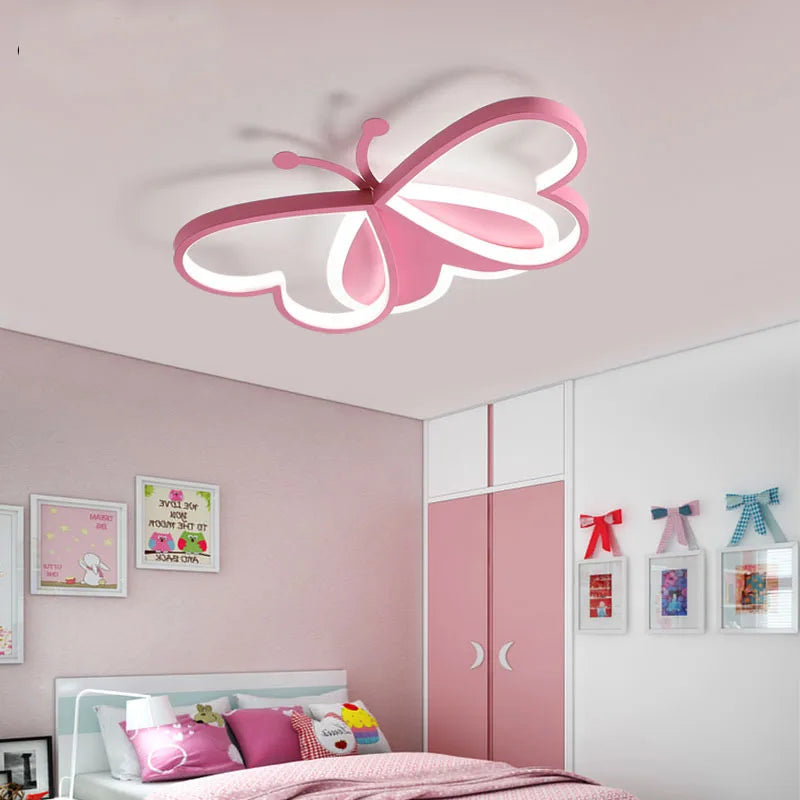 lustre papillon led pour enfants avec intensité variable - vue 6 sur 10