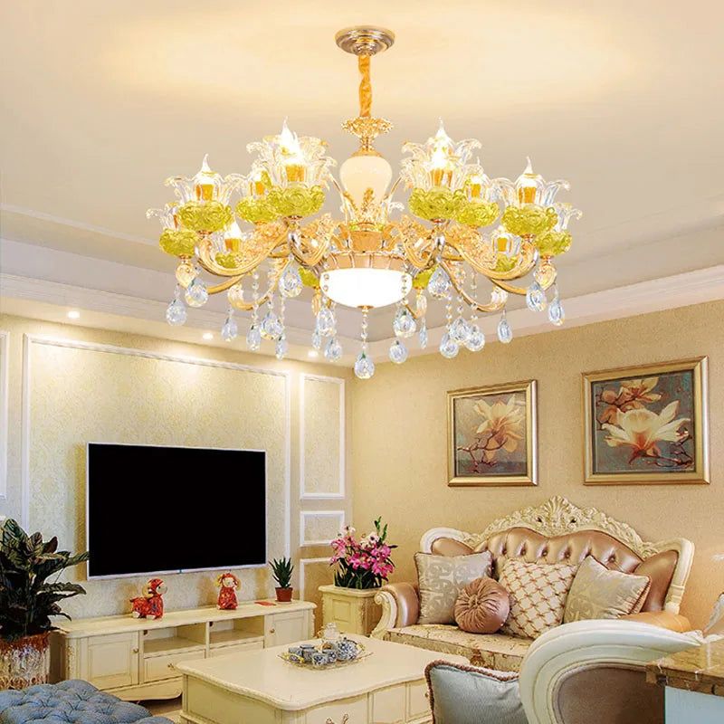 lustre en cristal européen éclairage de luxe pour décoration intérieur - vue 5 sur 13