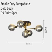 lustre moderne gris fumée verre maison intérieur