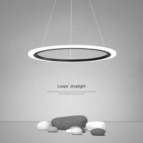 Lustre anneau LED salon minimaliste