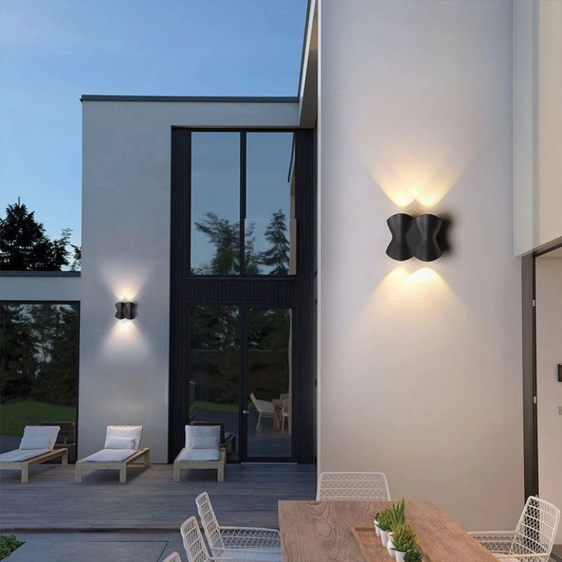 applique murale led moderne extérieure étanche en aluminium nordique