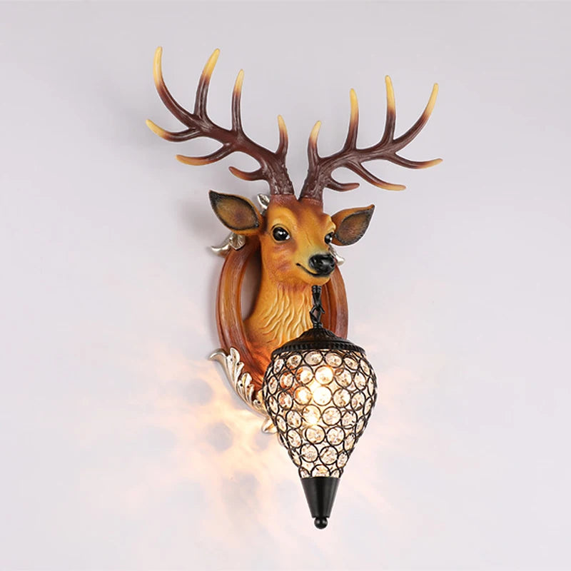 applique murale rétro européenne buckhorn foyer design nordique