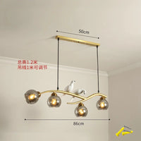 lampe d'oiseau nordique lustre moderne abat-jour en verre led