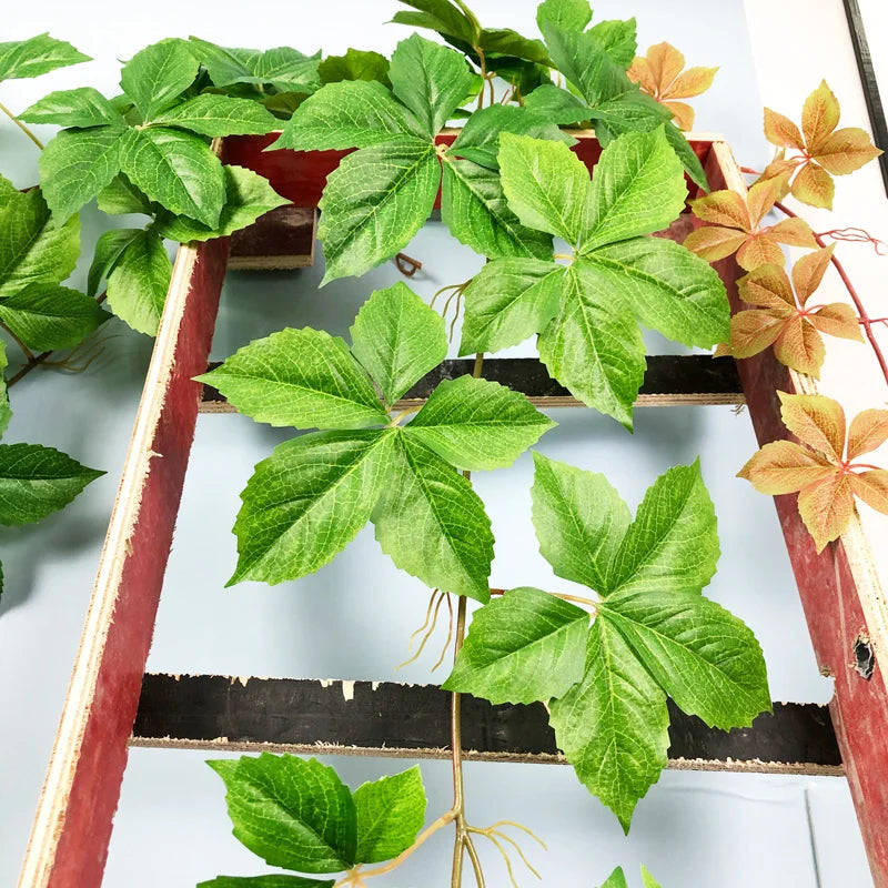 plantes artificielles tropicales à suspendre avec grandes feuilles vertes - vue 5 sur 6