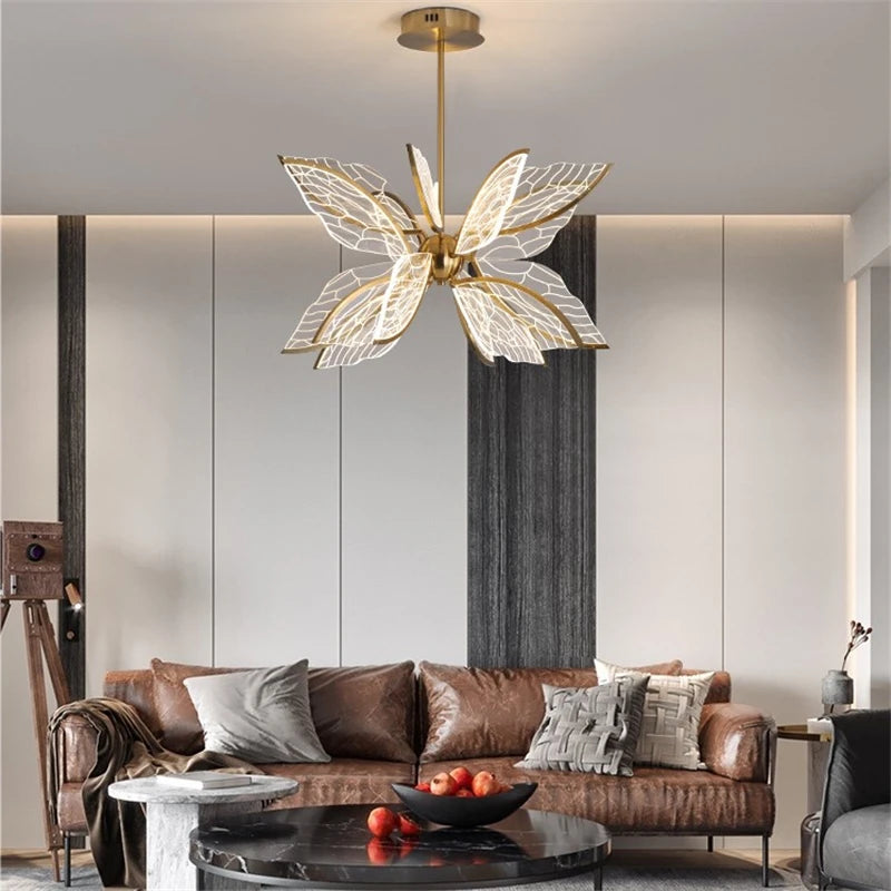 suspension modernes en acrylique motif papillon - vue 3 sur 8