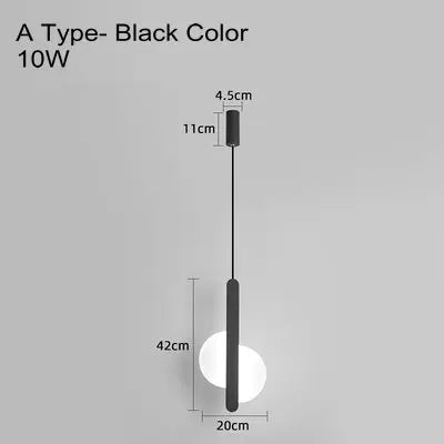 lampe suspension scandinave moderne led long câble - vue 9 sur 9