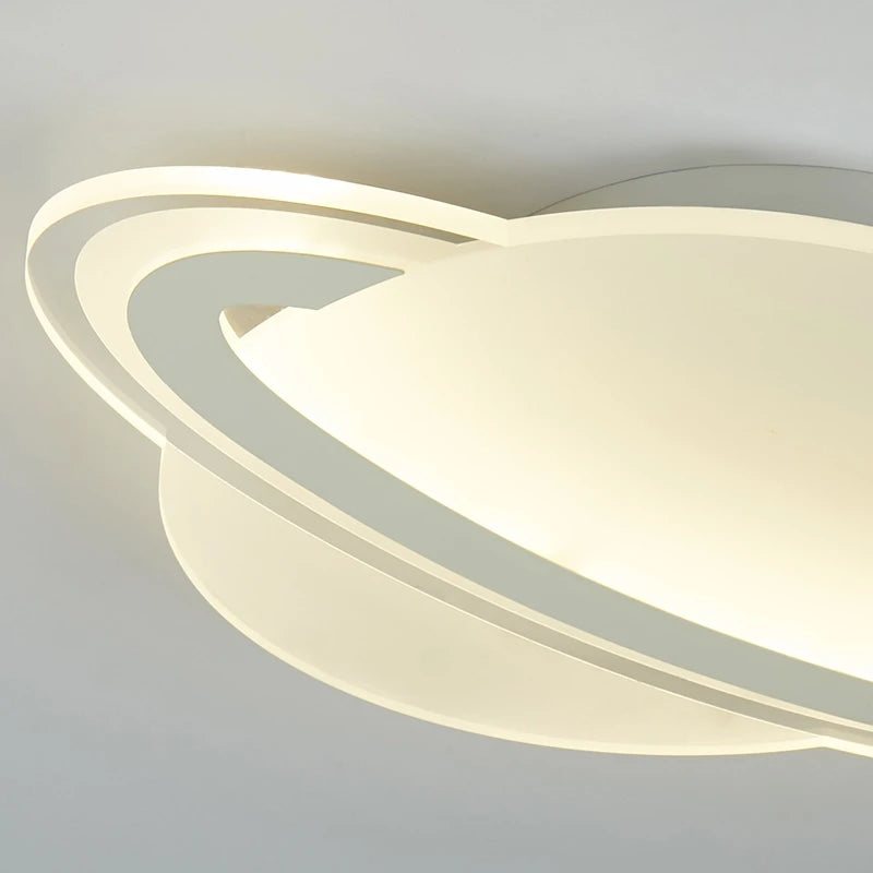 plafonnier moderne leds pour enfants motif planète espace