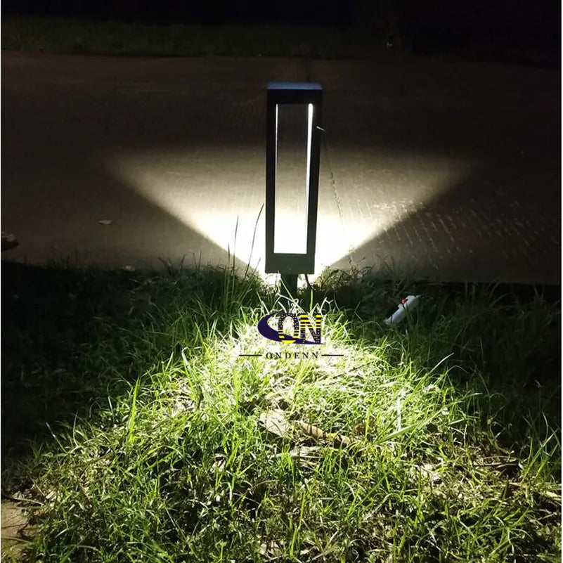 Lampe extérieur 15W LED jardin lumière pelouse lampe aluminium pilier lumière extérieure cour villa paysage bornes éclairage - vue 4 sur 7