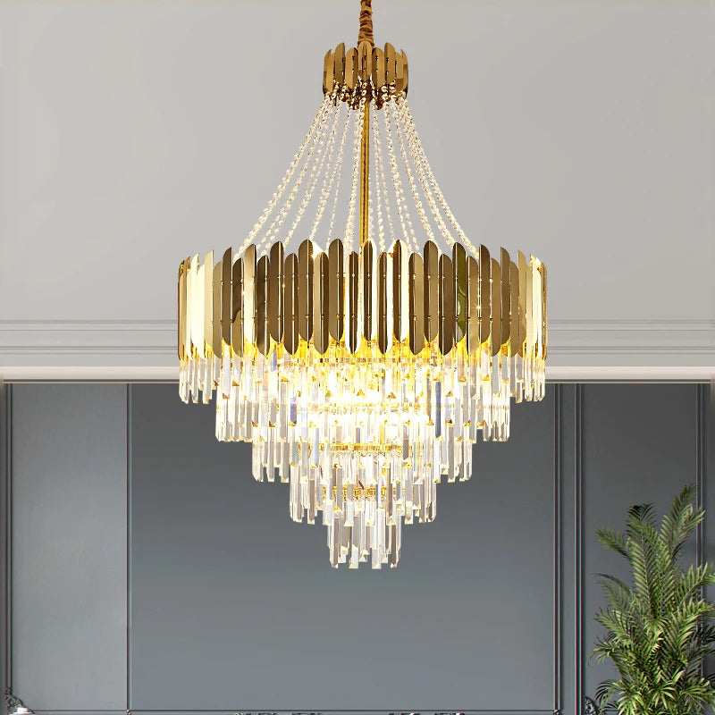 suspension moderne en cristal pour espaces contemporains élégants - vue 3 sur 11