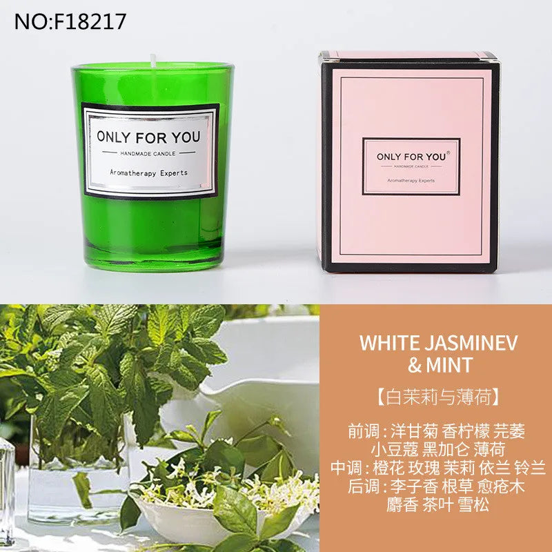 bougie parfumée romantique en cire de soja artisanale avec huiles essentielles - vue 12 sur 26