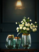 vase en verre créatif pour arrangements floraux modernes artisanaux