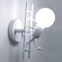 applique murale lumière art décor fer e27
