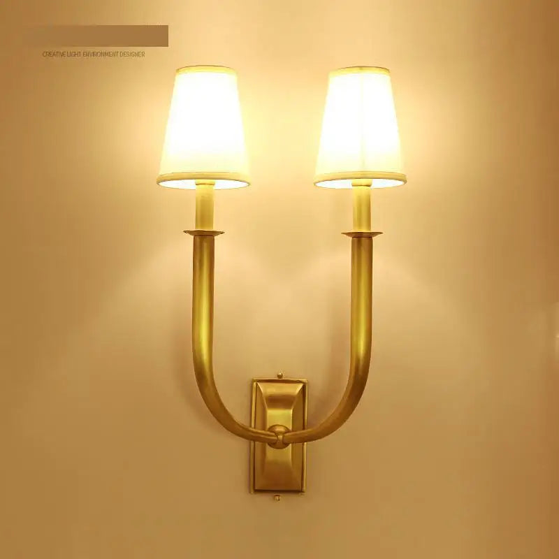 applique murale décorative à deux têtes avec miroir lumineux à led - vue 4 sur 8