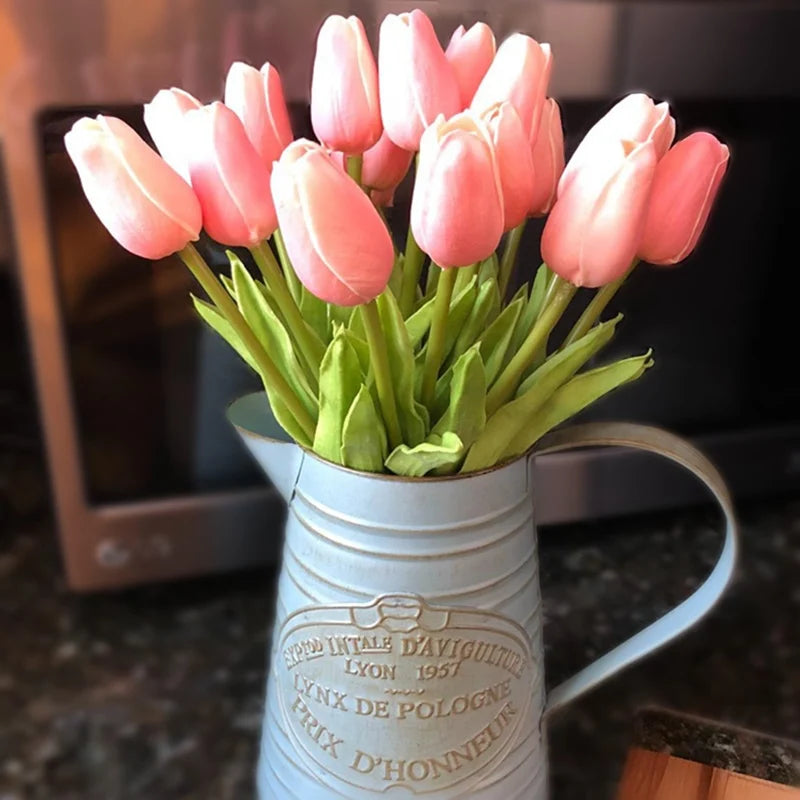 lot de 10 tulipes artificielles pour décoration de mariage et jardin - vue 3 sur 33