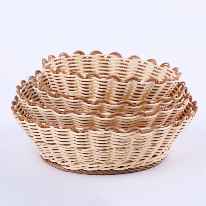 panier tissé à la main pour fruits et légumes rangement pratique - vue 4 sur 7