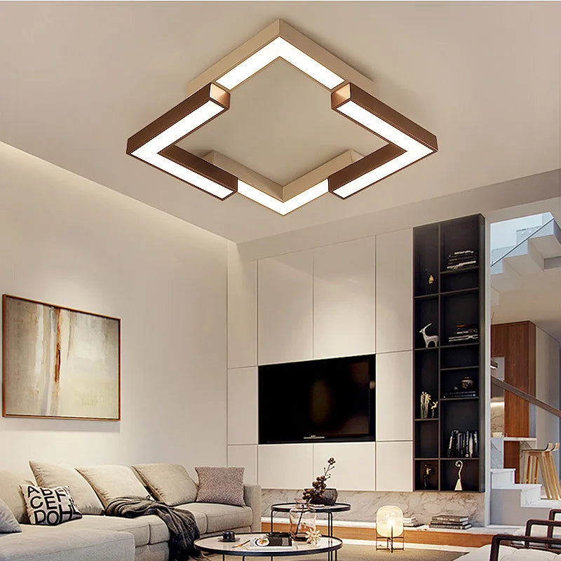 plafonnier led moderne superposition suspension maison - vue 4 sur 10