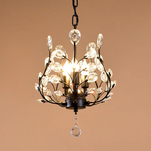 lustre en cristal rétro pour magasin créatif et original - vue 6 sur 13