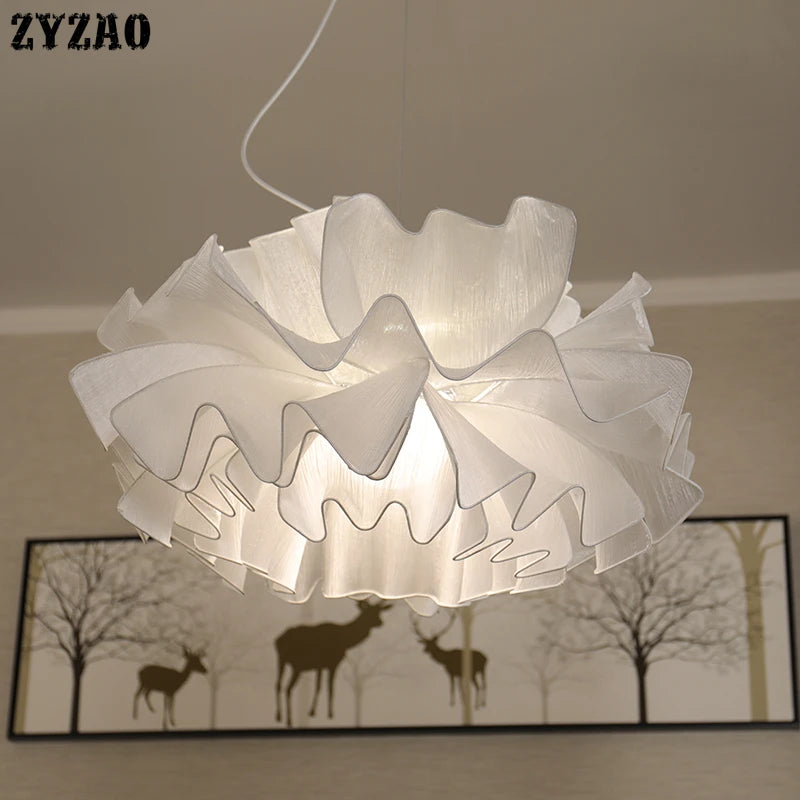 suspension en tissu moderne pour un éclairage romantique nordique - vue 4 sur 12
