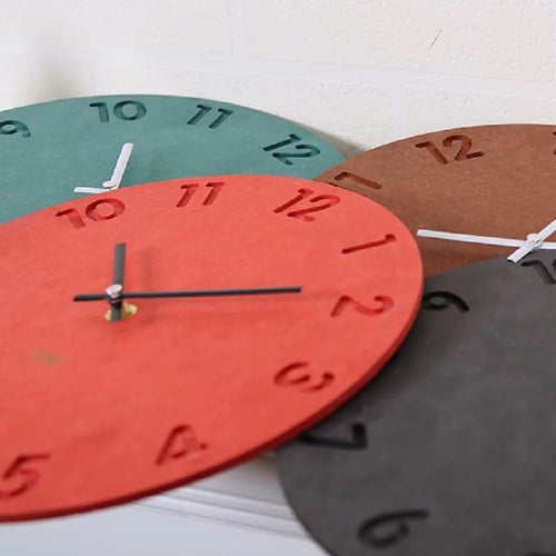 horloge murale numérique en bois design moderne décoration intérieure silencieuse - vue 5 sur 9