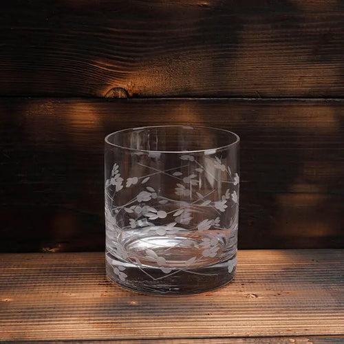 Verres whisky old fashioned motif cristal lot deux