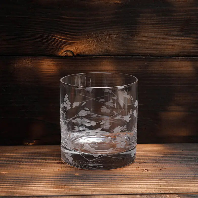 Verres whisky old fashioned motif cristal lot deux - vue 6 sur 7