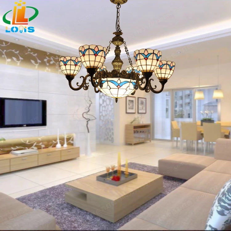 lustre moderne en verre design nordique pour décoration intérieure - vue 6 sur 9