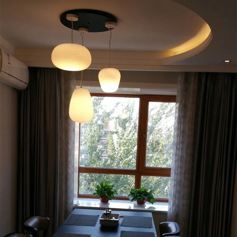 suspension globe rétro gzmj en verre abat-jour luminaire - vue 4 sur 9