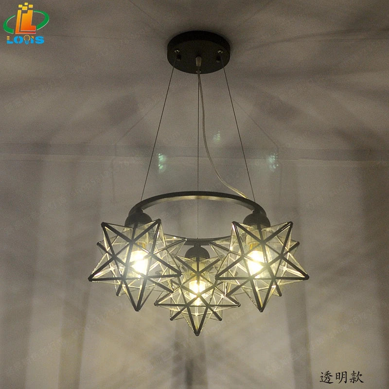 lustre pentacle créatif pour bar restaurant et intérieur - vue 3 sur 9