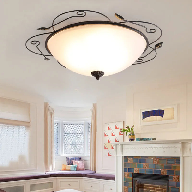 plafonnier moderne en verre style industriel pour éclairage décoratif - vue 2 sur 5