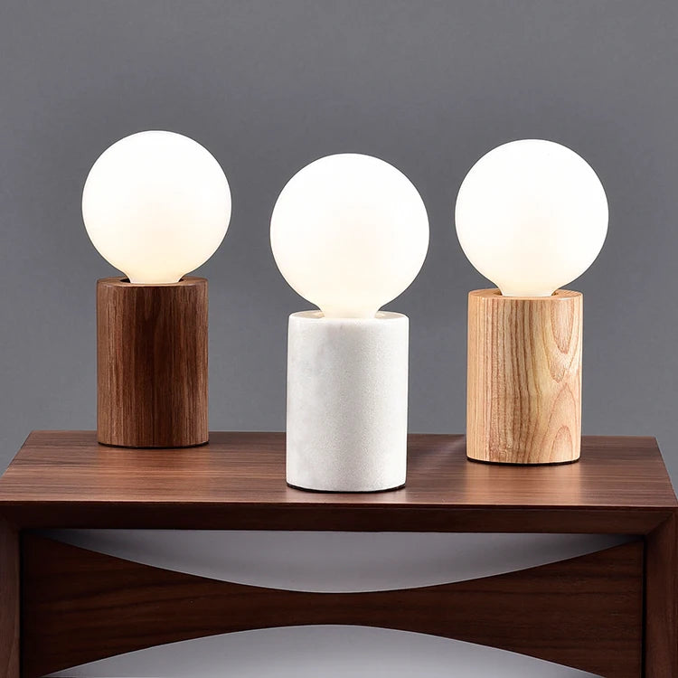 lampe de table moderne en verre nordique led décoration - vue 2 sur 5