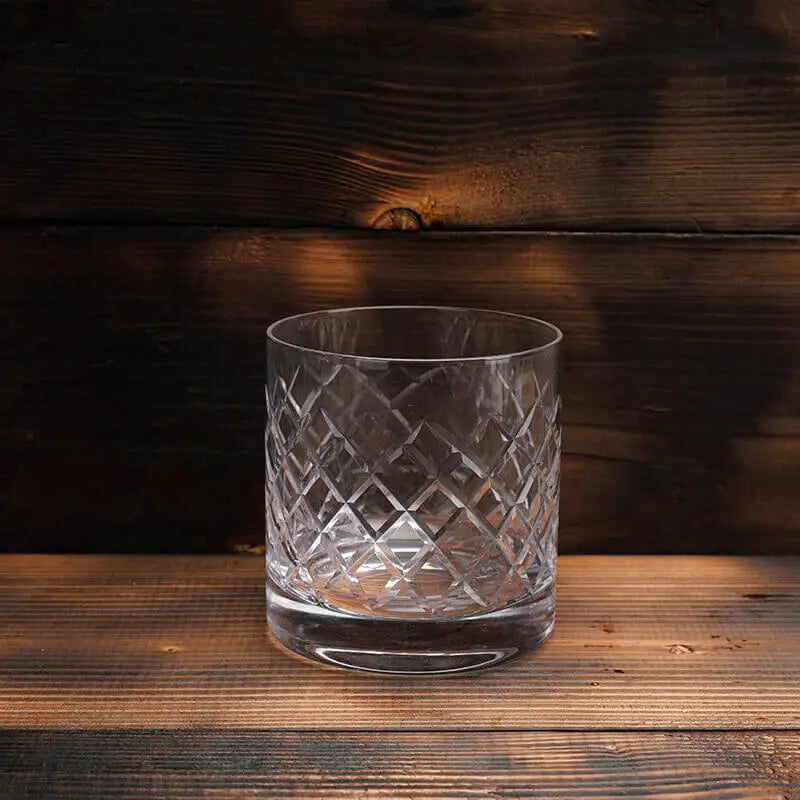 Verres whisky old fashioned motif cristal lot deux - vue 7 sur 7